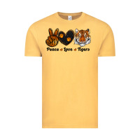 Vintage Mustard peace love tigers Vintage Tee - RanaPortraitStore
