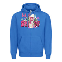True Royal Let It Snow Pink Christmas Zipper Hoodie - FaDigitalArtStudio