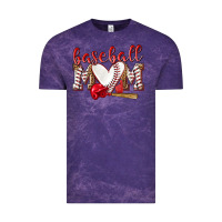 Cloud Purple Baseball Mom Vintage Tee - NancyCooperArtShop