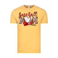 Vintage Mustard Baseball Mom Vintage Tee - NancyCooperArtShop