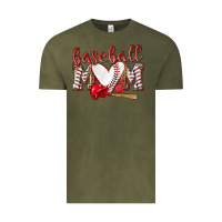 Vintage Olive Baseball Mom Vintage Tee - NancyCooperArtShop