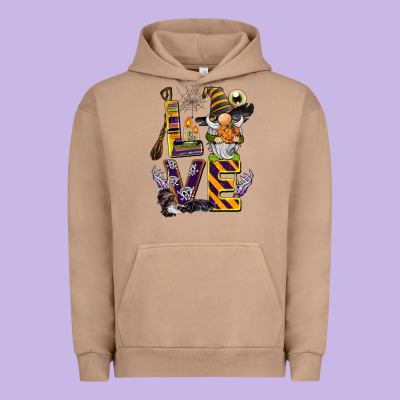 Halloween Love Gnome Urban Hoodie Designed By Barkaloodesign
