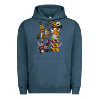 Pigment Midnight Navy halloween love gnome Urban Hoodie - BarkalooDesign