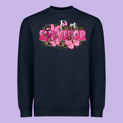 I' M Survivor Breast Cancer Heavyweight Sweatshirt Designed By Fadigitalartstudio