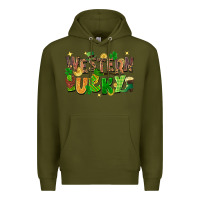 Army Green Western Lucky Premium Hoodie - FaDigitalArtStudio