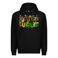 Black Western Lucky Premium Hoodie - FaDigitalArtStudio