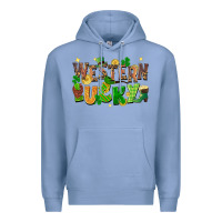 Colony Blue Western Lucky Premium Hoodie - FaDigitalArtStudio