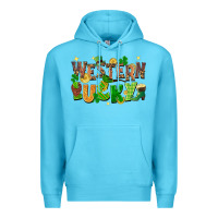 Ocean Blue Western Lucky Premium Hoodie - FaDigitalArtStudio