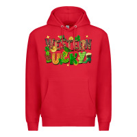 Red Western Lucky Premium Hoodie - FaDigitalArtStudio