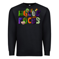 Black Hocus Focus Teacher Halloween Premium Sweatshirt - LillyAllenDesigns