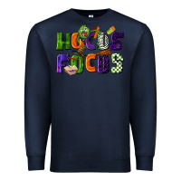 Navy Hocus Focus Teacher Halloween Premium Sweatshirt - LillyAllenDesigns