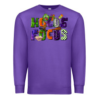Purple Hocus Focus Teacher Halloween Premium Sweatshirt - LillyAllenDesigns