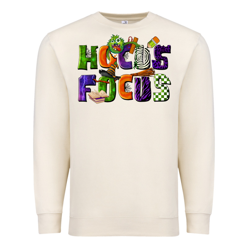 Hocus Focus Teacher Halloween Premium Sweatshirt by LillyAllenDesigns | Teevron