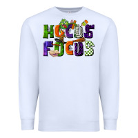 White Hocus Focus Teacher Halloween Premium Sweatshirt - LillyAllenDesigns