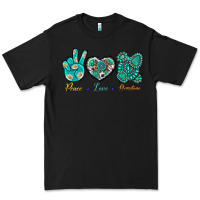 Black Peace Love Gemstone Premium Tee - BundleAndBundleShop