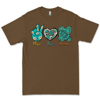 Cacao Peace Love Gemstone Premium Tee - BundleAndBundleShop