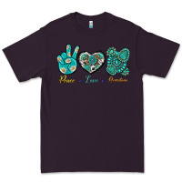 Plum Peace Love Gemstone Premium Tee - BundleAndBundleShop