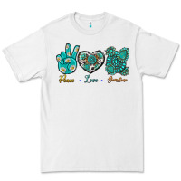 White Peace Love Gemstone Premium Tee - BundleAndBundleShop