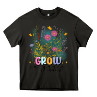 Asphalt grow in grace Heavy Core Tee - MaliasSmallBusiness