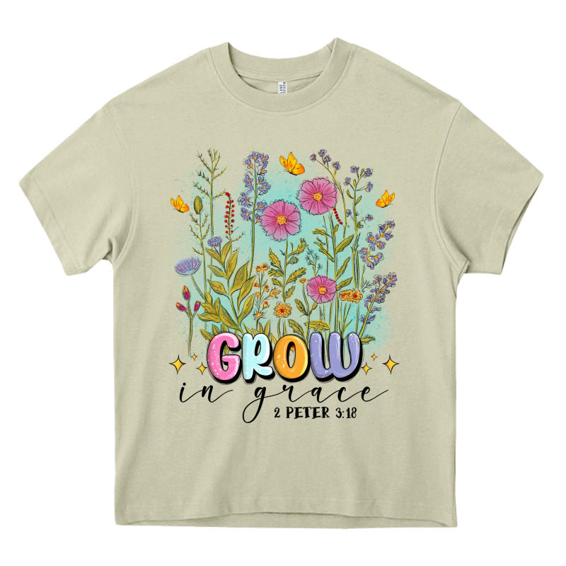 Grow In Grace Heavy Core Tee by MaliasSmallBusiness | Teevron