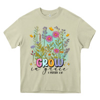 Mossy grow in grace Heavy Core Tee - MaliasSmallBusiness