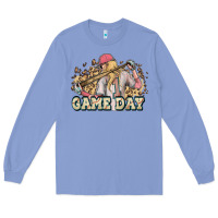 Colony Blue game day baseball leopard Long Sleeve Tee - HowdyJamesFarm