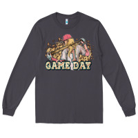 Smoke game day baseball leopard Long Sleeve Tee - HowdyJamesFarm