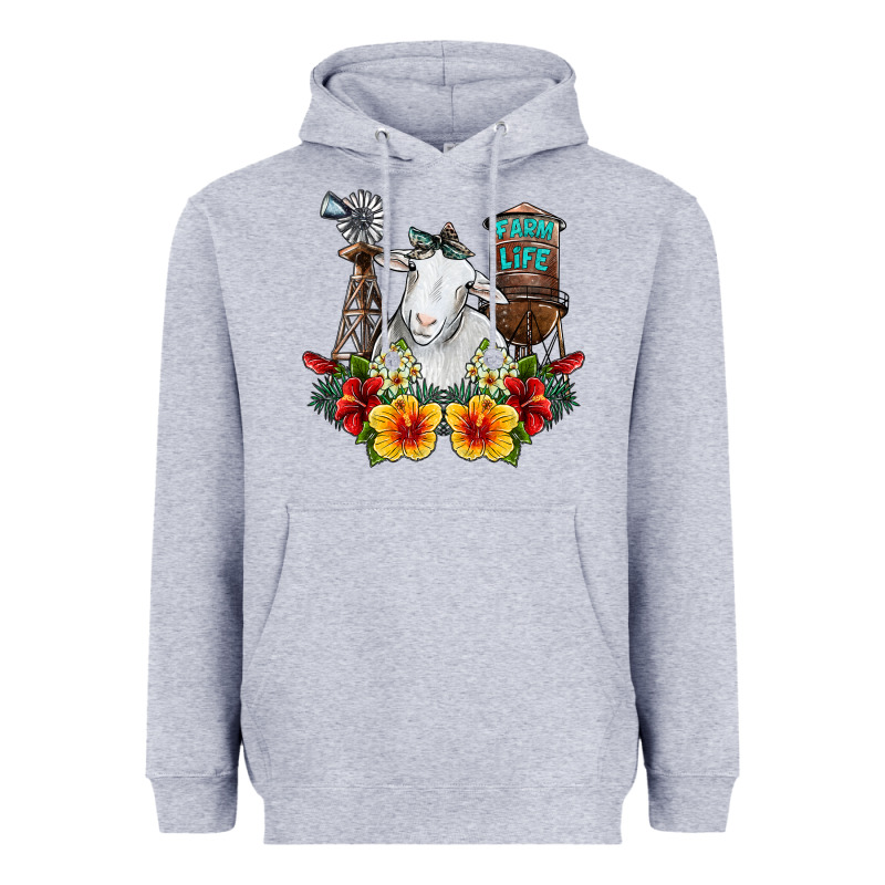 Farm Life Sheep Heavyweight Hoodie by SublimationCraftShop | Teevron