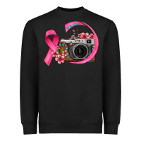 Floral Cancer Ribbon Vintage Camera Heavyweight Sweatshirt | Teevron