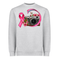 Heather Grey floral cancer ribbon vintage camera Heavyweight Sweatshirt - FaDigitalArtStudio