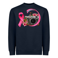 Navy floral cancer ribbon vintage camera Heavyweight Sweatshirt - FaDigitalArtStudio