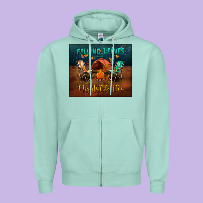 Falling Leaves And Nights Like This Mouse Pad Zipper Hoodie Designed By Bundleandbundleshop