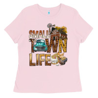 Bubblegum Pink Small Town Life Ladies Tee - BundleAndBundleShop