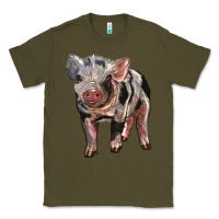 Army Green Baby Spotted Pig Classic Tee - LillyAllenDesigns