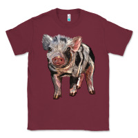 Burgundy Baby Spotted Pig Classic Tee - LillyAllenDesigns