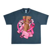 Midnight Navy breast cancer diva Urban Heavy Tee - NancyCooperArtShop