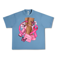 Pebble Blue breast cancer diva Urban Heavy Tee - NancyCooperArtShop