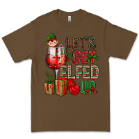 Cacao Let's Get Elfed Up Christmas Premium Tee - BundleAndBundleShop