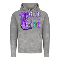 Cloud Rock Give Cancer the boot purple ribbon Vintage Hoodie - NancyCooperArtShop