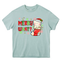 Merry What Christmas Cat Heavy Core Tee | Teevron