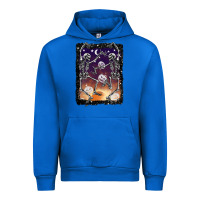 Cobalt halloween dancing skeletons stars Urban Hoodie - BarkalooDesign