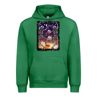 Emerald halloween dancing skeletons stars Urban Hoodie - BarkalooDesign