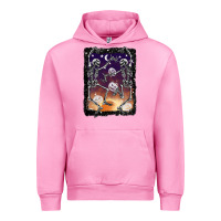Fuchsia Pink halloween dancing skeletons stars Urban Hoodie - BarkalooDesign