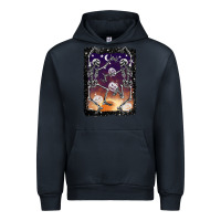 Navy halloween dancing skeletons stars Urban Hoodie - BarkalooDesign