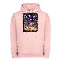 Pigment Salmon halloween dancing skeletons stars Urban Hoodie - BarkalooDesign