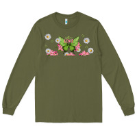 Army Green self love Long Sleeve Tee - TumblerDesignByShophia