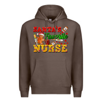 Coffee Santa's Favorite Nurse Premium Hoodie - FaDigitalArtStudio