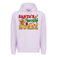 Lilac Santa's Favorite Nurse Premium Hoodie - FaDigitalArtStudio