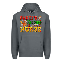 Rock Santa's Favorite Nurse Premium Hoodie - FaDigitalArtStudio
