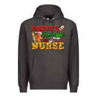 Smoke Santa's Favorite Nurse Premium Hoodie - FaDigitalArtStudio